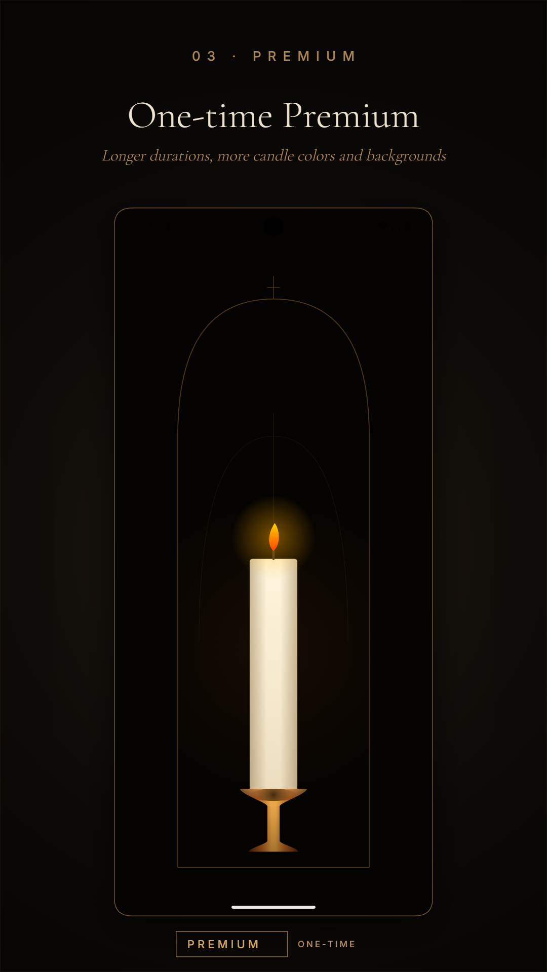 Customized candle color and background